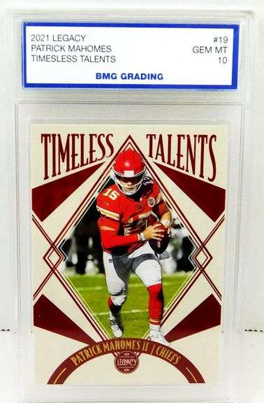 Patrick Mahomes 2021 Football Card, Gem MT 10