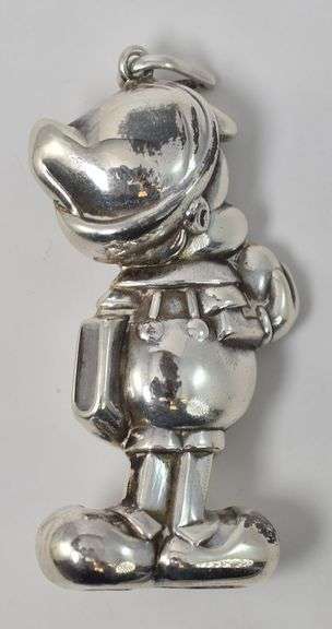 Walt Disney Pinocchio Pendant in Sterling Silver