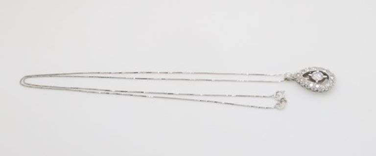 Vintage Diamond Pendant Necklace