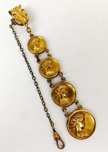 Antique Art Nouveau Gold Filled Watch FOB