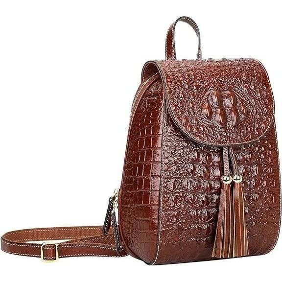 Small Crocodile Leather Backpack