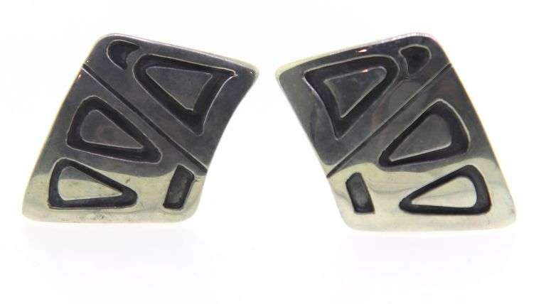 925 Streling Silver Mexico Clip earrings