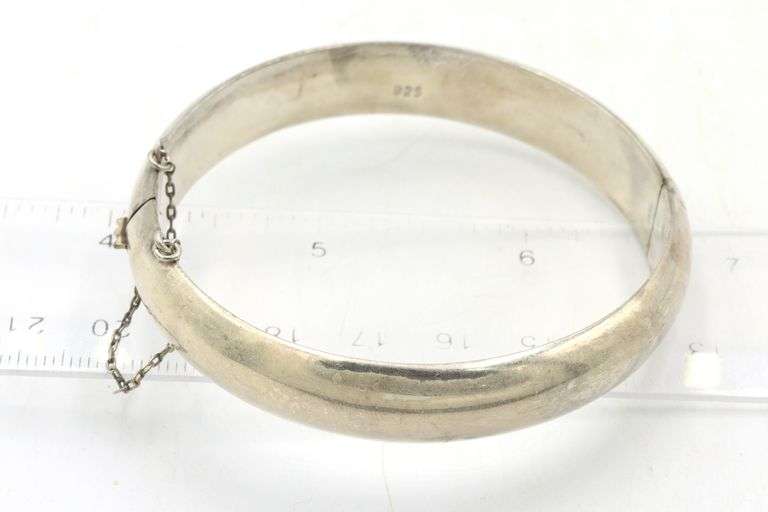 Group Lot of 4 Vintage 925 sterling silver cuff bangles