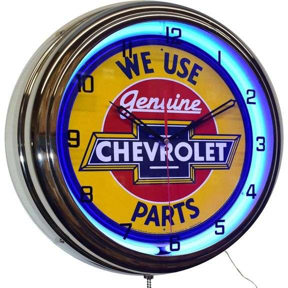 16-in Chevy Genuine Parts Neon Clock