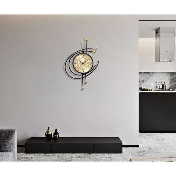 Large Modern Silent Metal Wall Clock