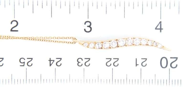 14kt Yellow gold 1/2ctw diamond leaf pendant on chain