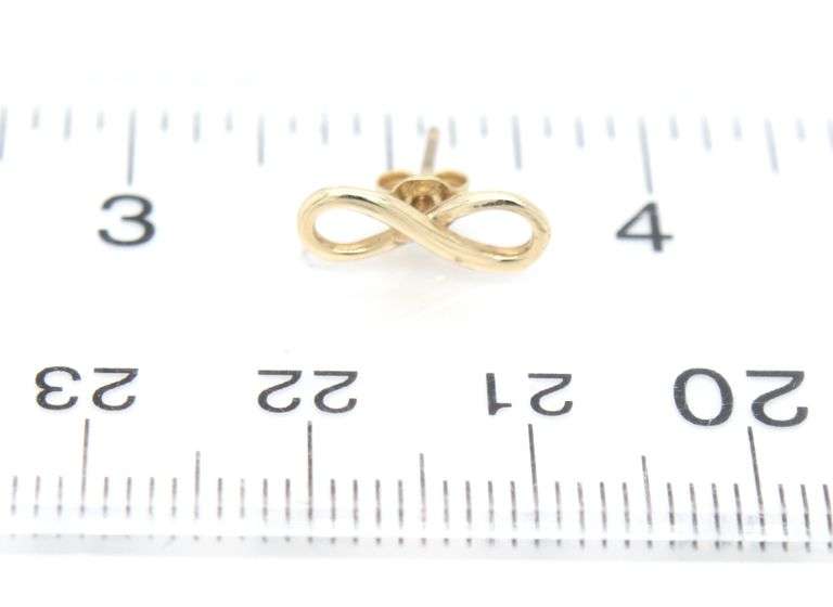 14kt Yellow gold Infinity earrings
