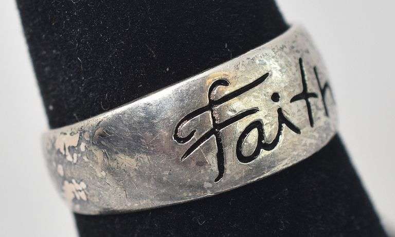 Words of Encouragement Ring in Sterling Silver