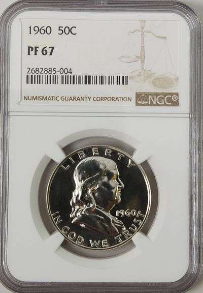 1960 PF 67 Franklin Half Dollar, NGC