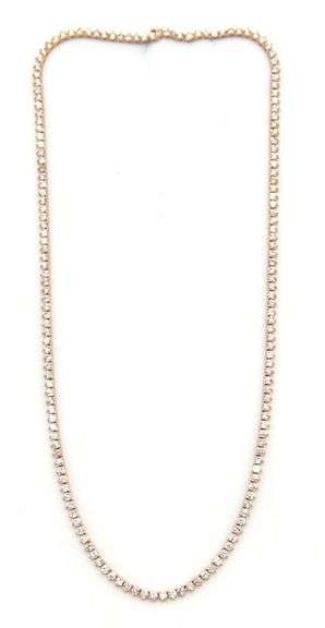 New 8.00ctw Round Diamond Prong Set Tennis Necklace in 14K