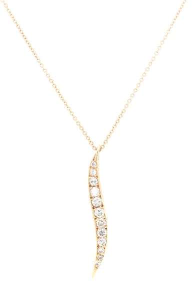 14kt Yellow gold 1/2ctw diamond leaf pendant on chain