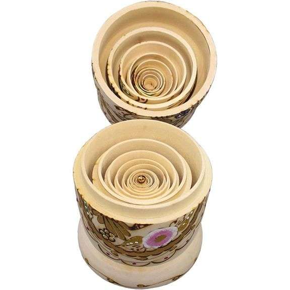 10pcs Handmade Wooden Russian Nesting Dolls