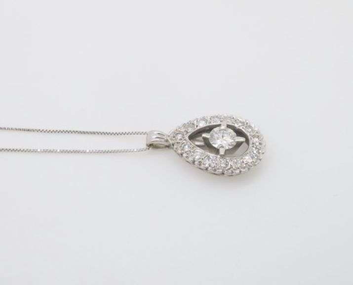 Vintage Diamond Pendant Necklace