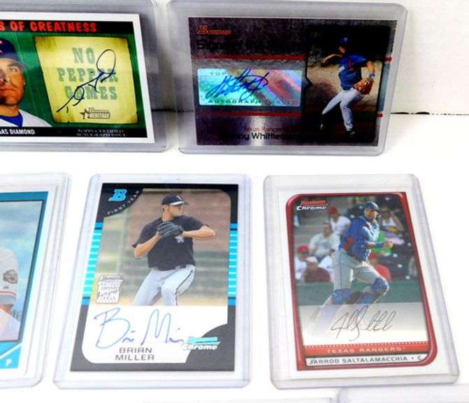 16 Autographed Baseball Cards