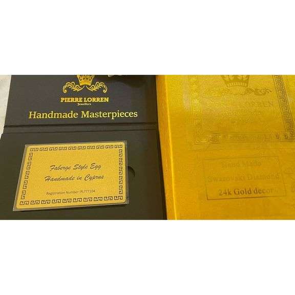 Fabergé Crowned Regal Egg with 24K Gold & Austrian Crystals