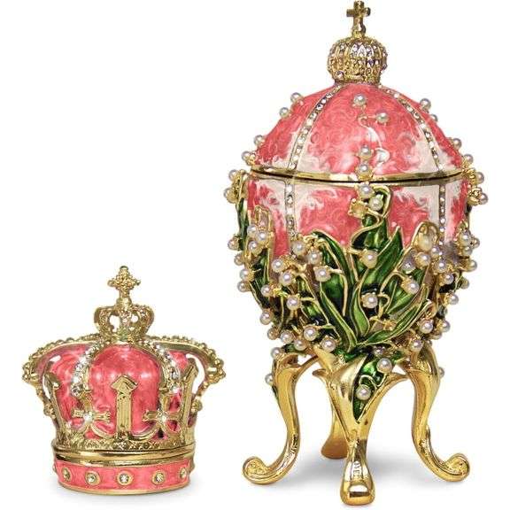 Lilies of the Valley Edd & Crown Crown Trinket Box