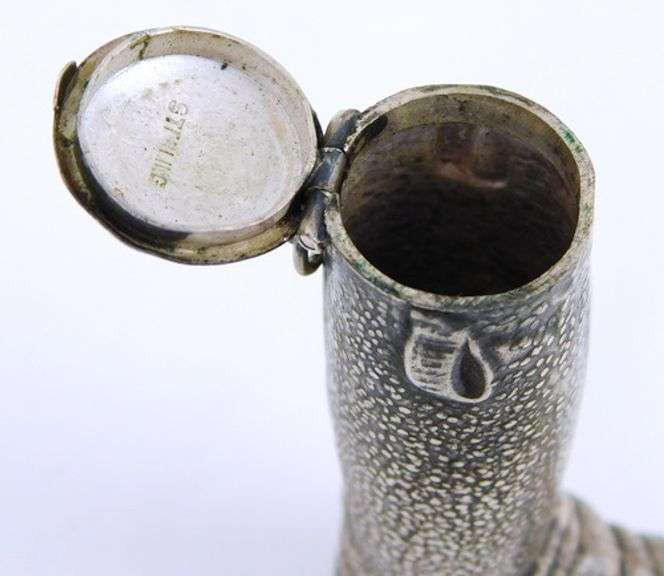Antique Sterling Silver Boot Matchsafe