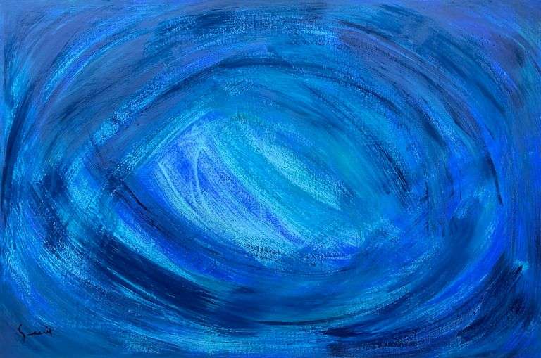 Spectacular Large Size Original Painting by Samia Dabbah