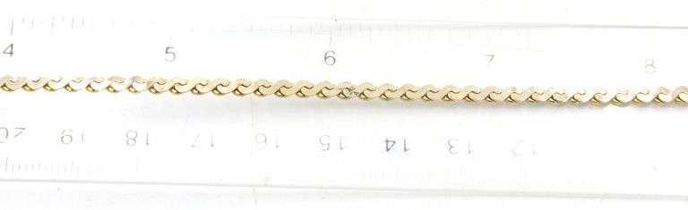 14kt Yellow gold Serpentine chain necklace