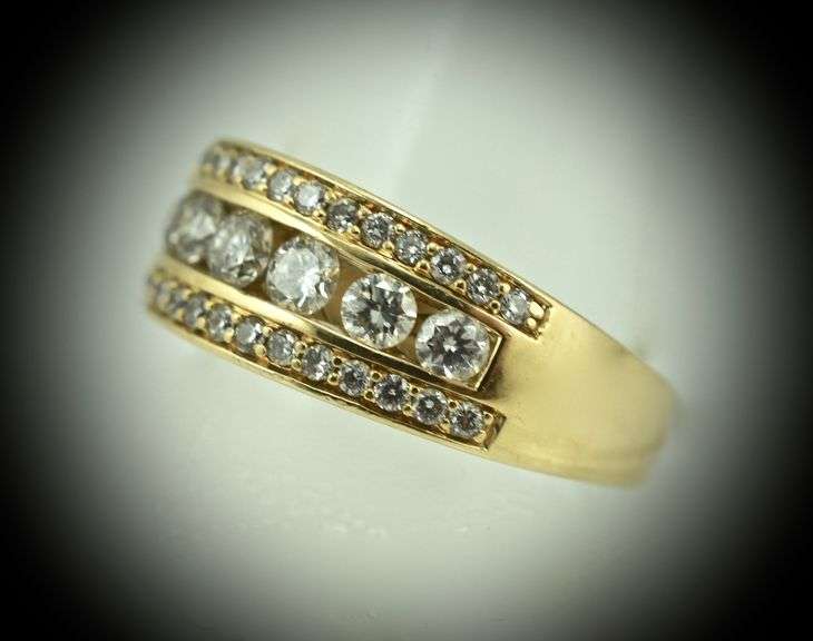 Contemporary 14K Yellow Gold Diamond Band
