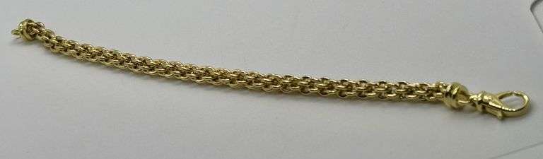 14K Yellow Gold Italian Double Link Bracelet