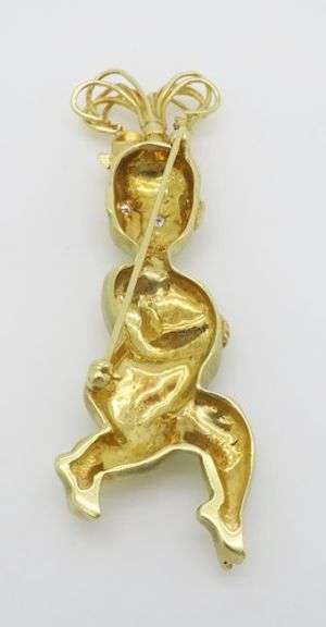 Diamond "Baby" Brooch Crafted in 18k Gold