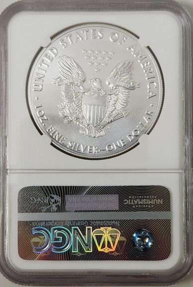 2016 $1 Silver Eagle MS 70 30th Anniversary First Release, Mercanti Signed