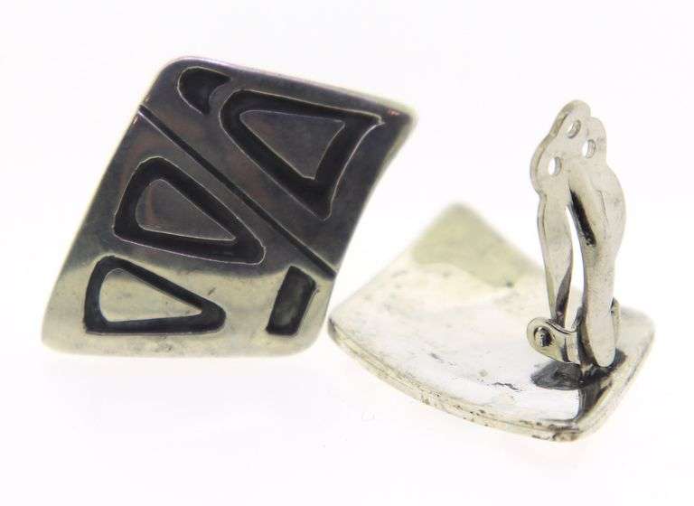 925 Streling Silver Mexico Clip earrings