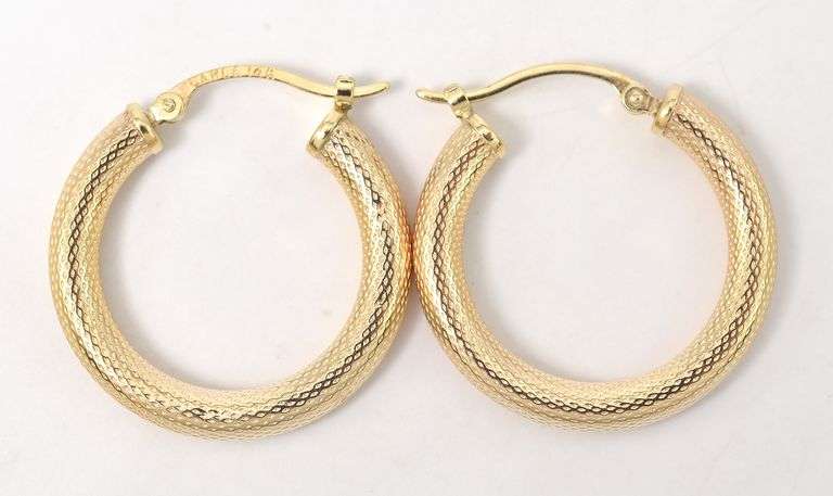 Perfect 14k Yellow Gold Hoop Earrings