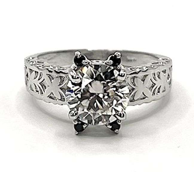 Stunning VVS1 White G-H 3.05 Ct Lab Simulated Diamond Ring