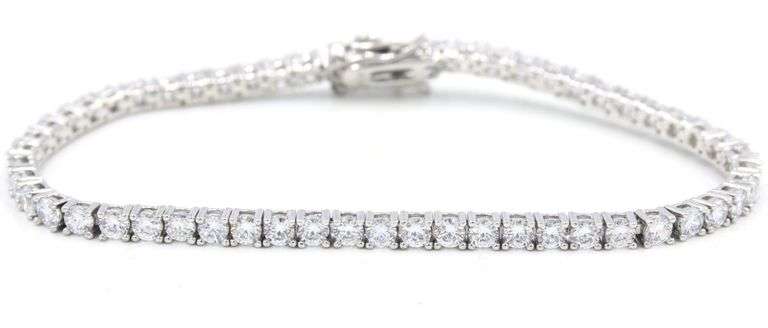 Set of 925 sterling silver cubic zirconia tennis necklace and bracelet