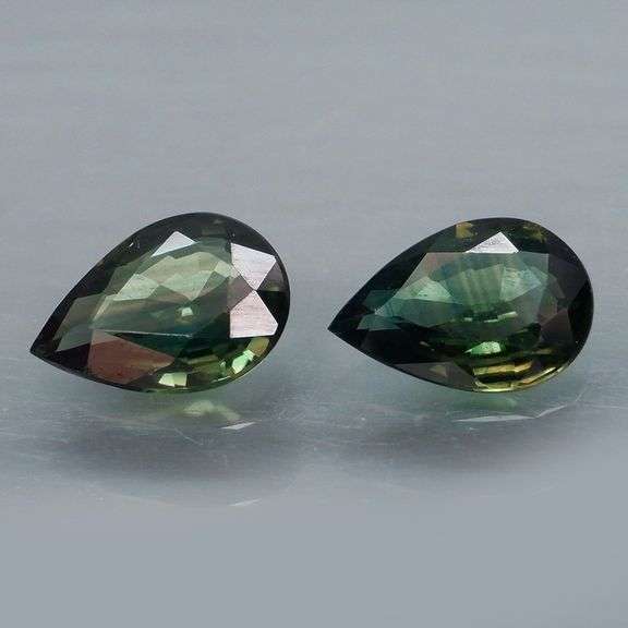 Gorgeous 1.41ct 7x5mm pair of blue green Australian Sapphires