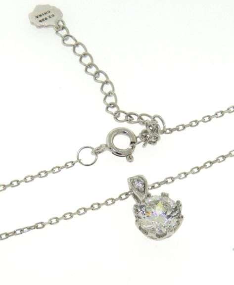 925 Sterling Silver Tacori Cubic Zirconia Necklace