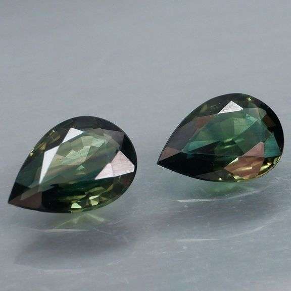 Gorgeous 1.41ct 7x5mm pair of blue green Australian Sapphires