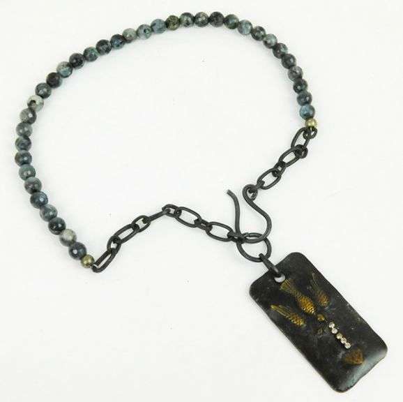 Artisan Holy Spirit & Heart Gemstone Necklace