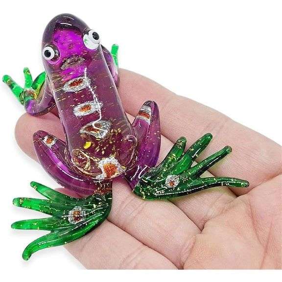 Hand-Blown Glass Frog Collectible