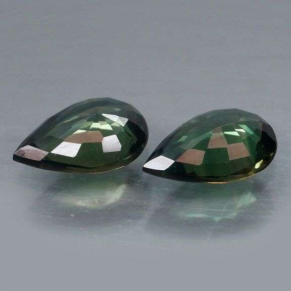 Gorgeous 1.41ct 7x5mm pair of blue green Australian Sapphires