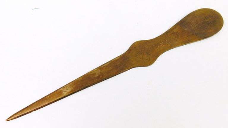 1930's Patent Attorney Copper Letter Opener