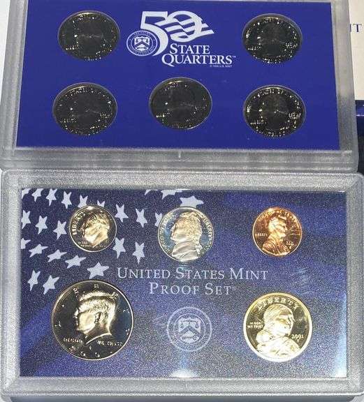5 US Proof Set Lot 1970-2001