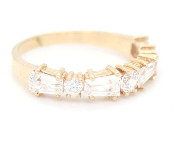 14kt Yellow gold Cubic Zirconia band
