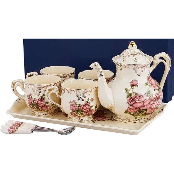 Porcelain Rose Tea Set