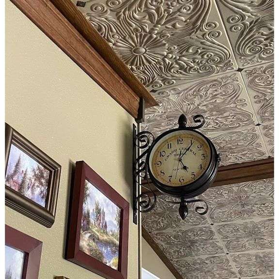 Double-Sided Retro Wall Clock