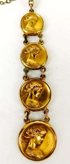 Antique Art Nouveau Gold Filled Watch FOB