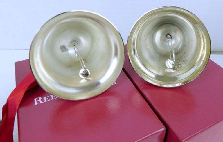 2 Reed & Barton Christmas Bells with Boxes