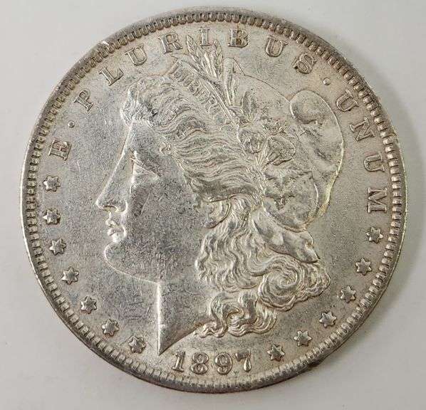 1897 Morgan Silver Dollar, AU