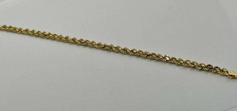 14K Yellow Gold Twisted Rope Bracelet