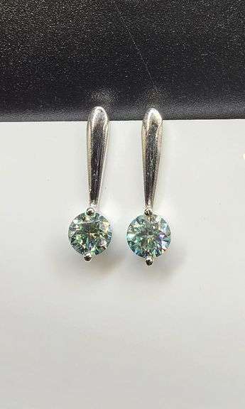 Sparkling 2 Ct. Ice Blue Earrings