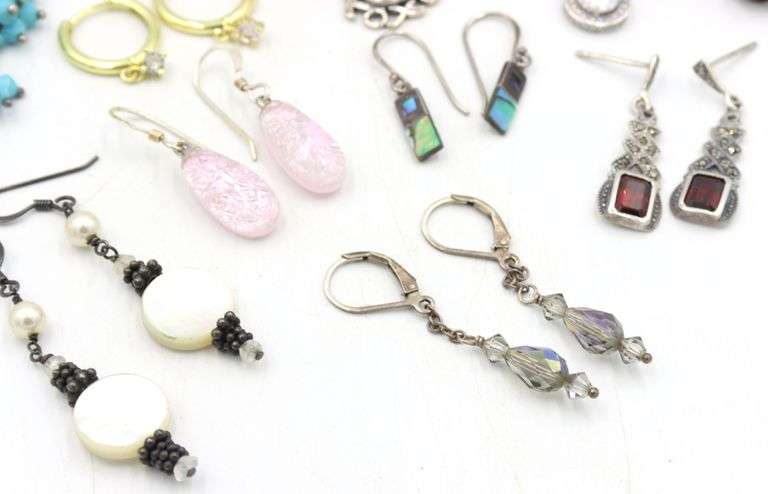 Group lot of Vintage 925 sterling silver earrings