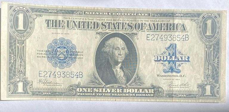Fresh Clean 1922 Large Size $1 Silver Certificate