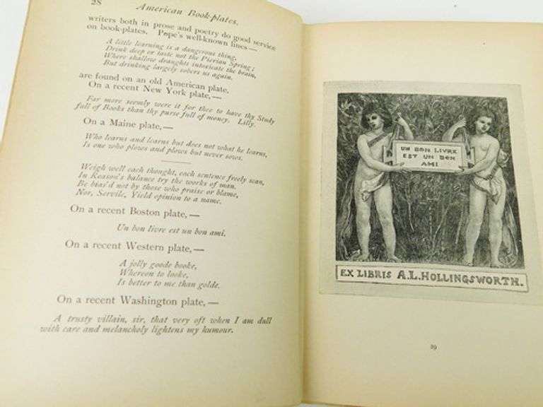 1905 American Book-Plates Antique Book